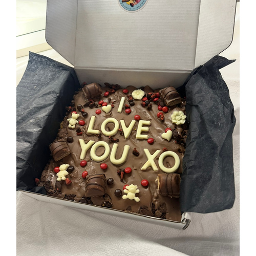 Brownie Slab - I Love You Cake Hamper